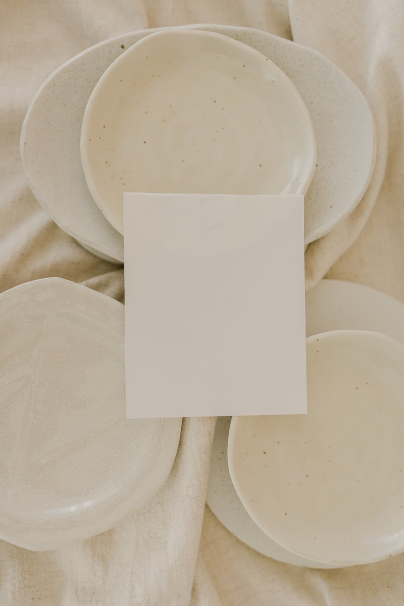 Minimalist Modern Paper Mockup with Ceramics