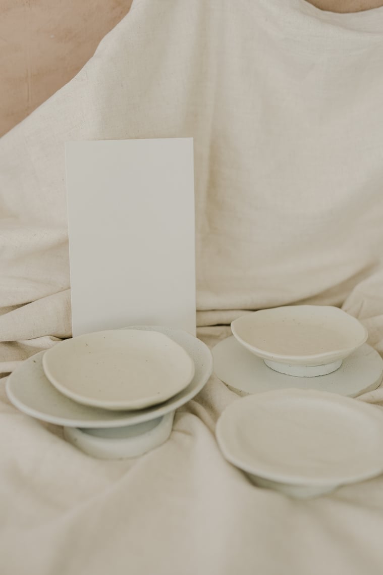 Minimalist Paper Mockup with Ceramics